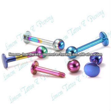 Labret Bars Titanium Plaqué Labret Anneau Boule Lip Piercing Mode Piercing Bijoux 316l Acier Chirurgical